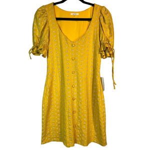 Tularosa Yellow Mini Floral Dress /  New With Tags